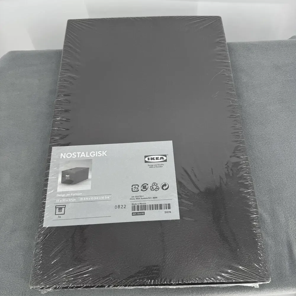 IKEA Nostalgisk Storage Box‎ Brown Faux Leather Jon Karlsson 401.154.95 New